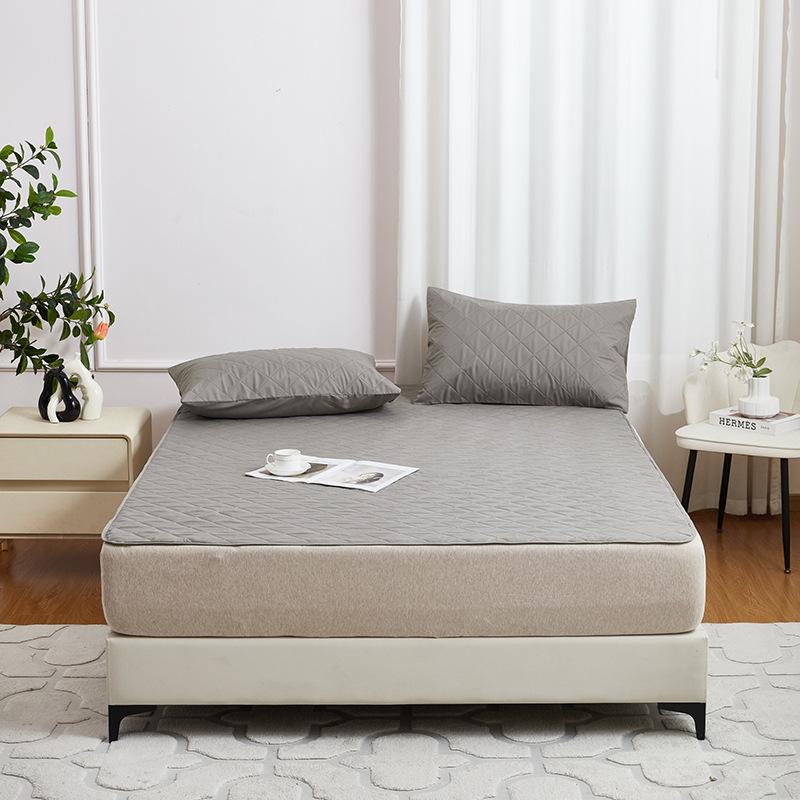 Водонепроницаемый стеганый наматрасник с резинками, пылезащитный чехол с противоскользящим покрытием