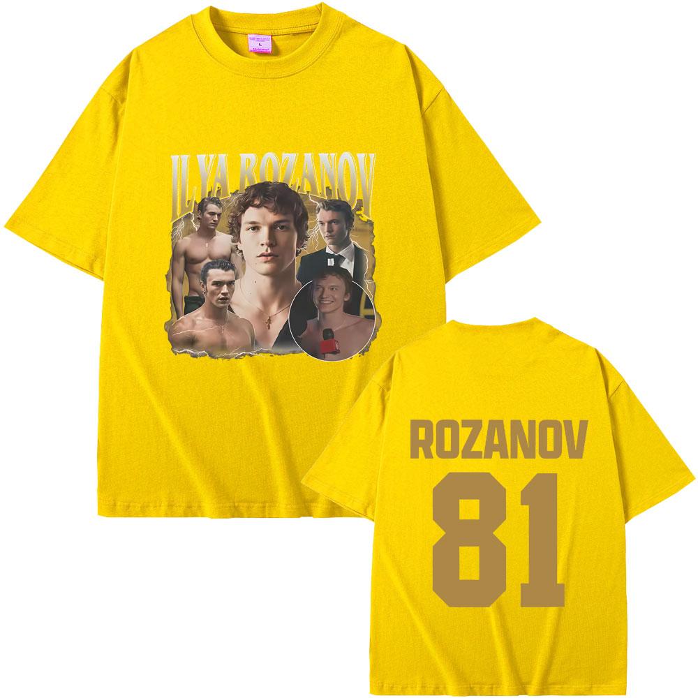 Heated Rivalry Ilya Rozanov Hollanov 81 Print Tshirt Men Women Casual Oversized Streetwear Male Fashion Vintage Crewneck Tshirt