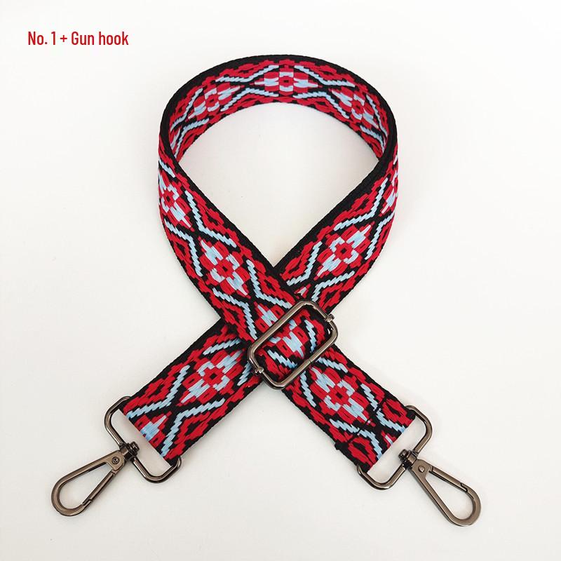 Красочный жаккардовый широкий плечевой ремень для женских сумок - Холщовый аксессуар для кроссбоди и рюкзака