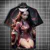 Men's and Womens Summer Fashion High Quality 3d Printing Anime Print T-shirt Casual Polyester Round Neck Casual Short Sleeve