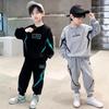 Boys' Spring and Autumn Sets for Big and Middle Kids Boys' Casual Korean Style Children's Pure Cotton Handsome Hoodie Two-Piece Sets