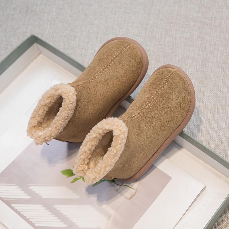 Детские ботильоны Модные детские теплые хлопковые ботинки Повседневные с круглым носком Простые для девочек Шорты Зимние ботинки Классика Зима 2024 Новинка