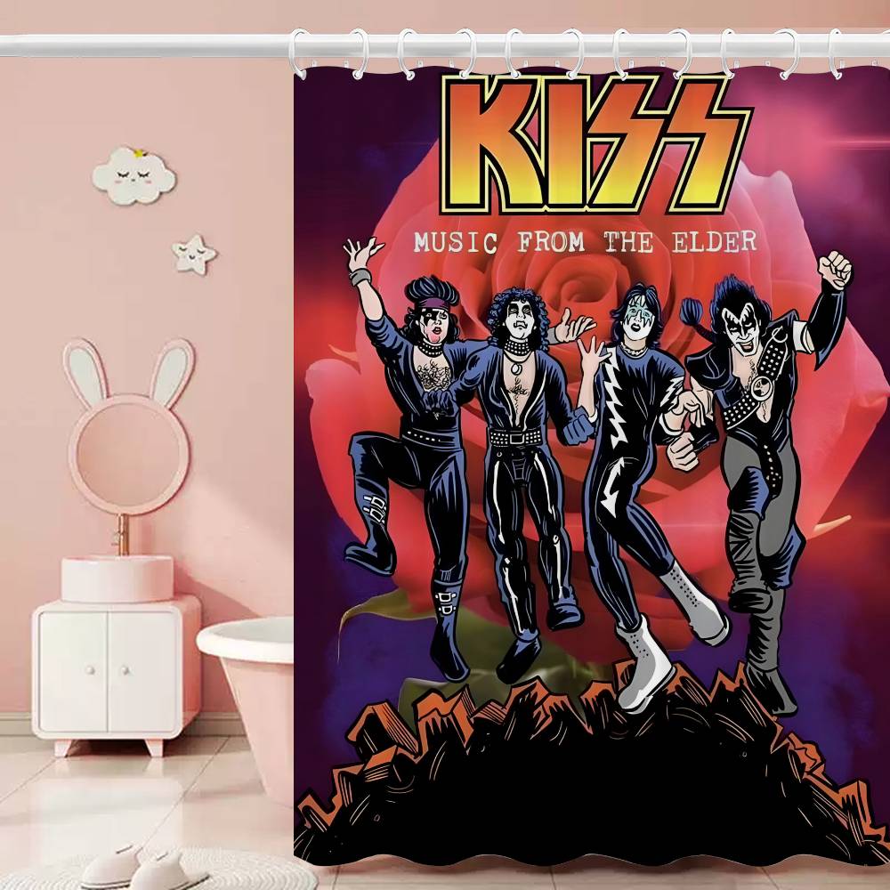 K-Kiss Рисунок Группа Занавеска для душа для ванной Занавеска-перегородка для ванной Светлая Непрозрачная Водонепроницаемый материал Ванная комната