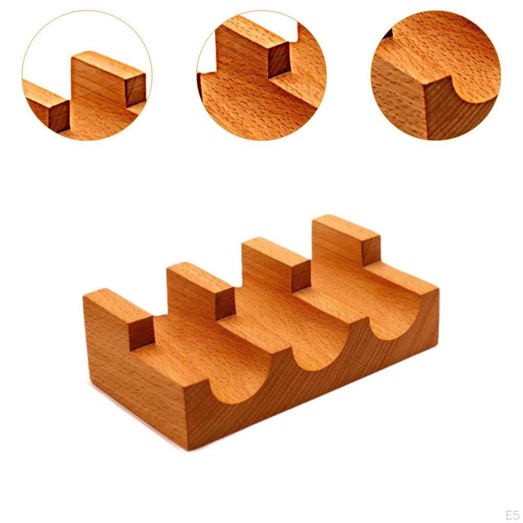 Support of Wooden Sushi Tacos Decoration Holder for The Table