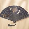 Складной ручной веер с кисточкой Летний складной веер Красивый Танец