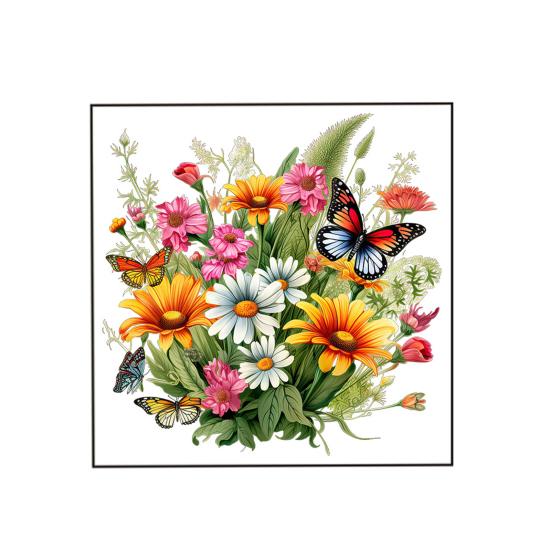 Наклейки на стену яркий цветочный узор бабочки легко наносится долговечный декоративный клей съемные наклейки на стены