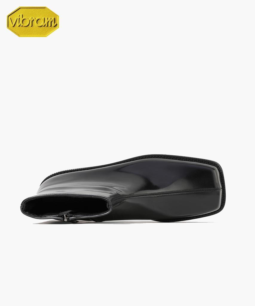 Firenze Atelier Center Cut Wide Square Toe Vibram Zip-Up Boots 5705 [Black Box]