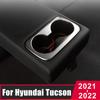 Автомобильный Стайлинг, задний ряд сидений из нержавеющей стали, держатель для чашки с водой, наклейка, отделка для Hyundai Tucson 2022 NX4 Hybrid