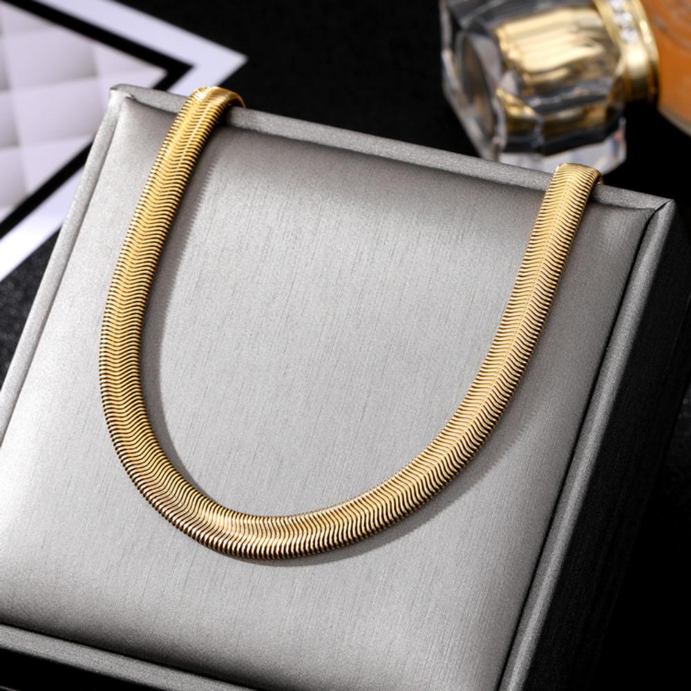 Новая модная женская цепочка в виде змеиной кости, модная роскошная Золотая толстая цепочка, элегантная подвесная цепочка на ключицы, вечерние цепи для свитера