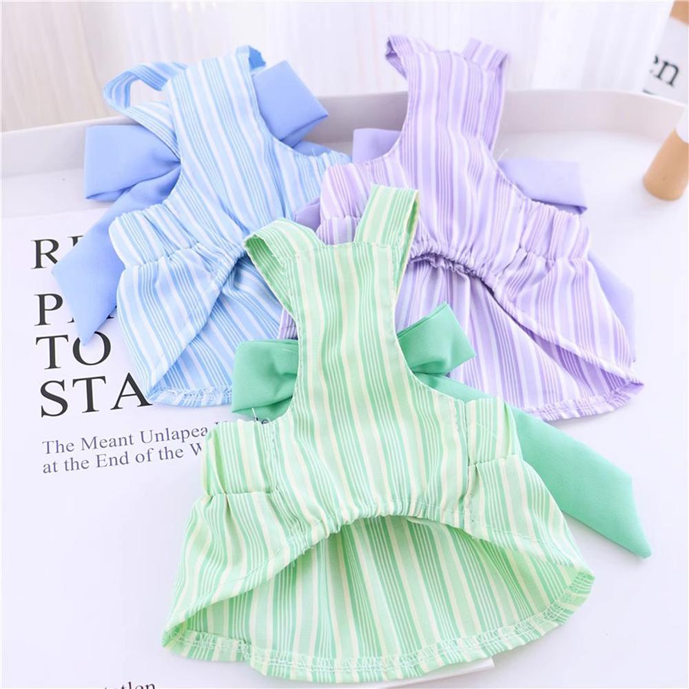 Летняя юбка для щенков, платье с пряжкой, милая полосатая одежда для маленьких собак, пинчеров, мальтийских болонок, талисманов, платья disfraz perro