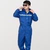 Unisex Work Overalls Hooded Drawstring Wear-resistant Reflective Zipper Pockets Loose Safety Worker Coveralls Mechcanic Jumpsuit Auto Repairmen