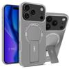 Protective Case - BOOLING - for iPhone 17 Pro - Silicone with Magnetic Circle and Stand - Grey