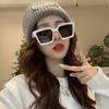 New Fashion Glasses Sunglasses Women's Square Sunglasses European and American Square Sunglasses Wide Edge Ins Trend