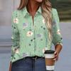 Women's Shirt Blouse Floral Print Button Long Sleeve Casual Basic Shirt Collar Regular Top