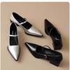 French Mary Jane Single Shoes Women's Sheepskin Version 2025 New Spring and Summer Temperament Pointed High Heels Single Shoes Women's One-word Buckle