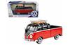 Volkswagen Bus Double Cab Roof 1/24 MOTORMAXVW Red/Black "with Carrier"