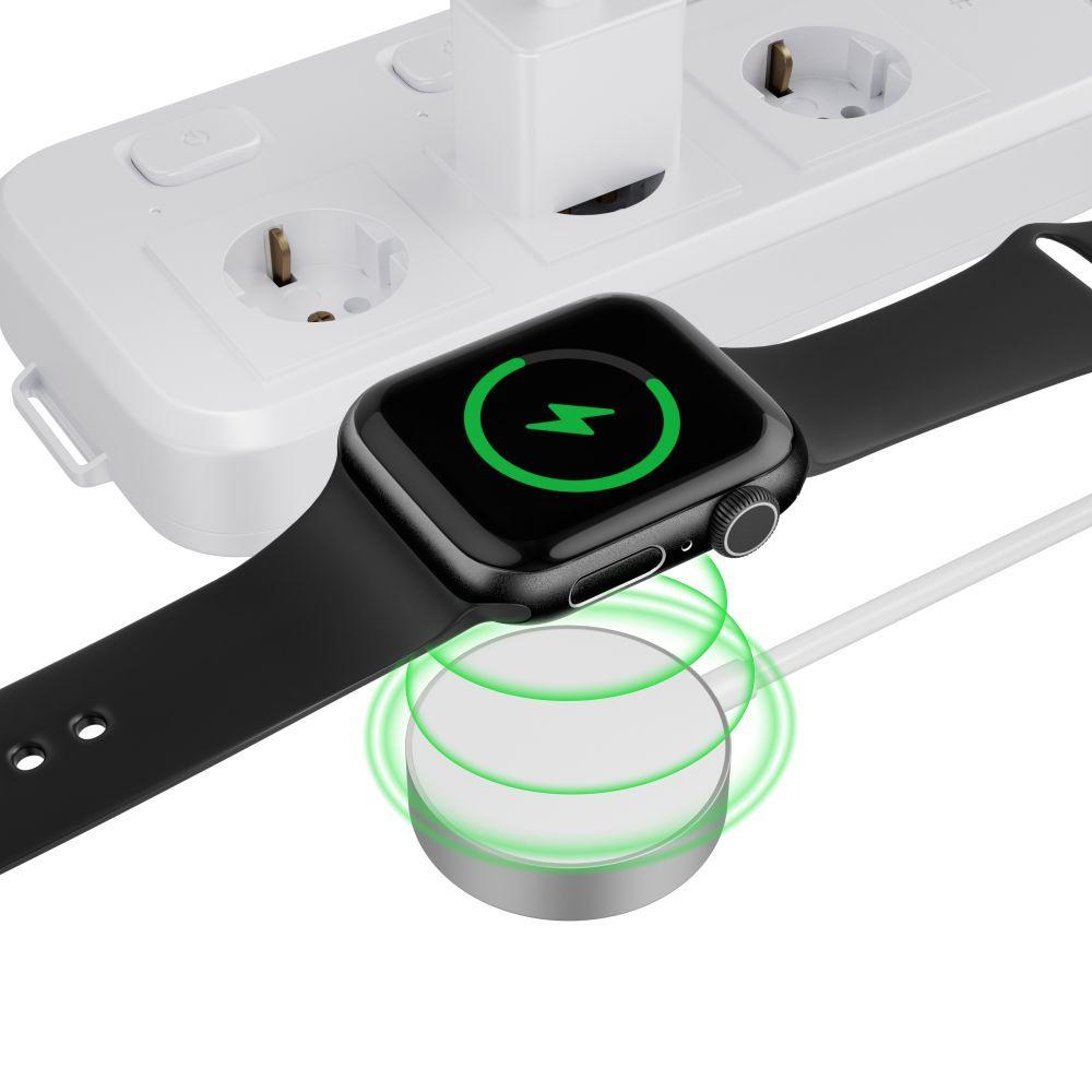 Magnetic Inductive Charger For Apple Watch 1.2M Usb-A Ultraboost - White