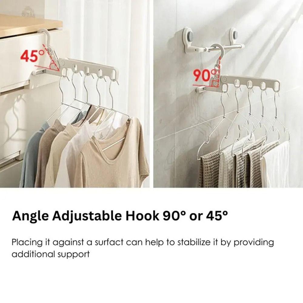 Foldable Clothes Drying Rack Five-hole Clothes Hook New Clothes Drying Artifact  Travel