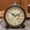 Alarm Clock Retro Clock Metal Table Style Silent Bedside Stylish Clock Living Room Bedroom European Simple Table Clock