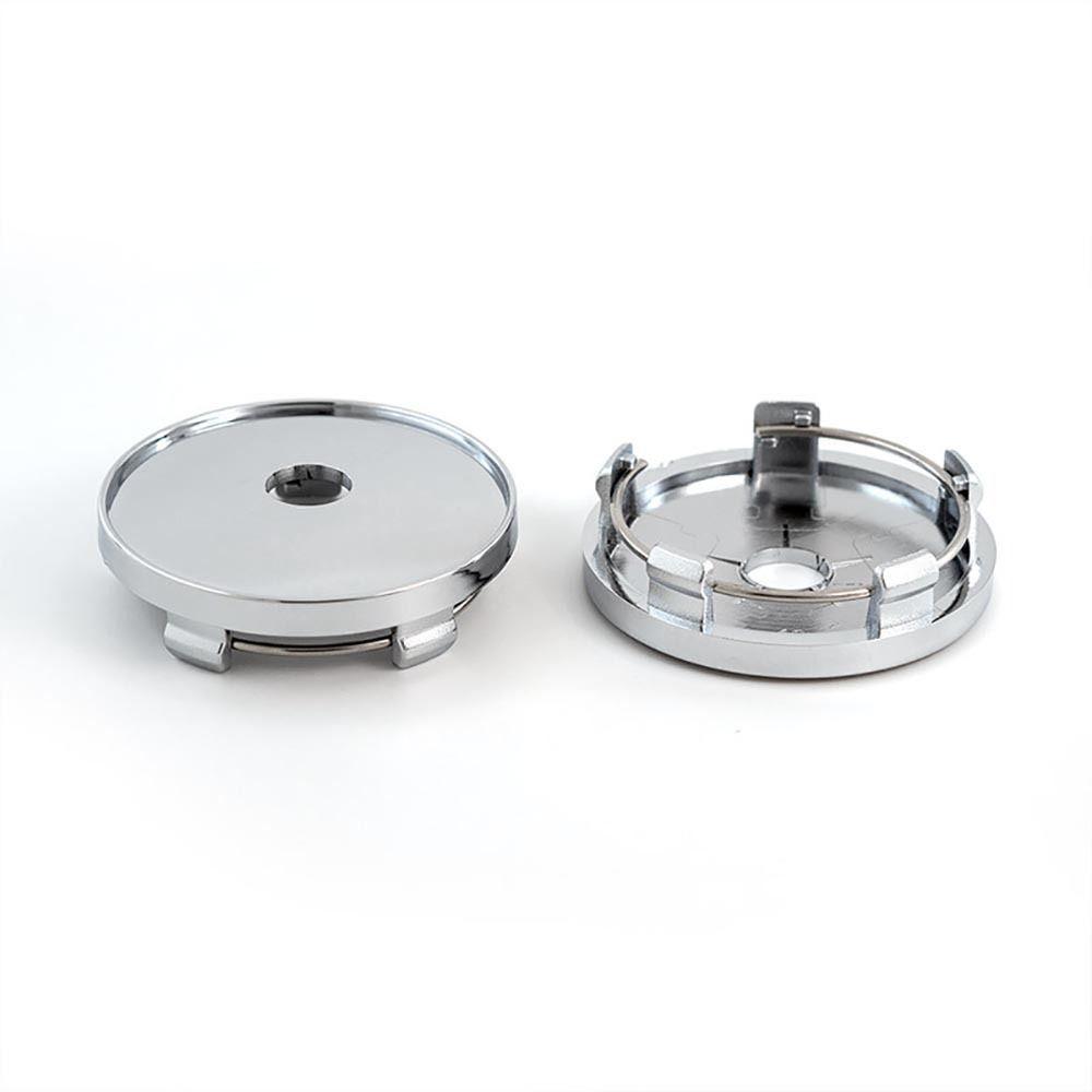 4Pcs Universal Wheel Tire Parts Car Hub Center Covers Dust-proof ABS Plastic Hub Center Cover 60mm Black Silver Wheel Hubcap