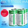 Двойная вместимость Нет. 1 перезаряжаемая никель-водородная батарея типа D, 11000 мАч для водонагревателей.