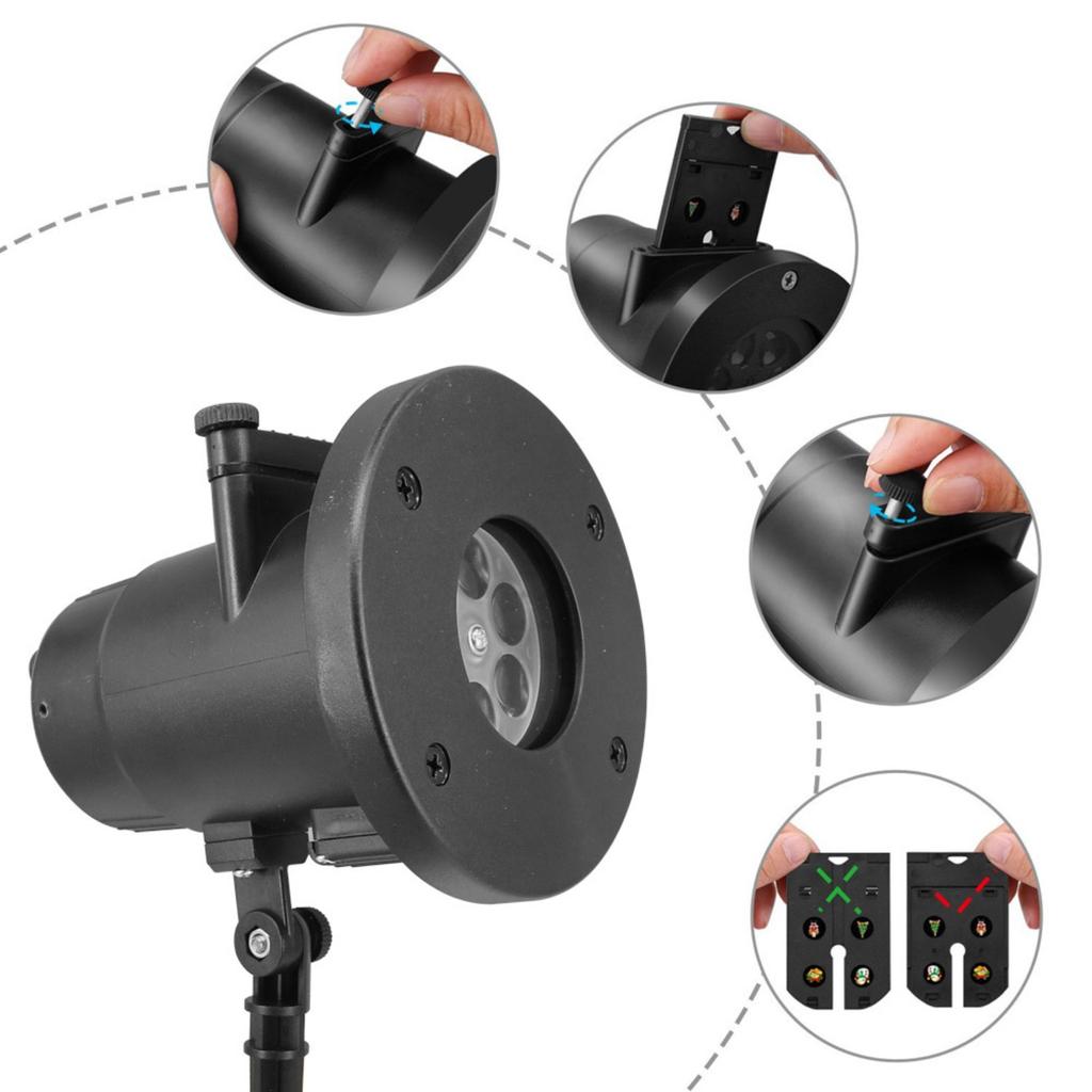 Уличный светодиодный кинопроектор, 12 карточек, вращающийся узор, свет для фестиваля, вечеринки, собрания, атмосферы, сценического освещения