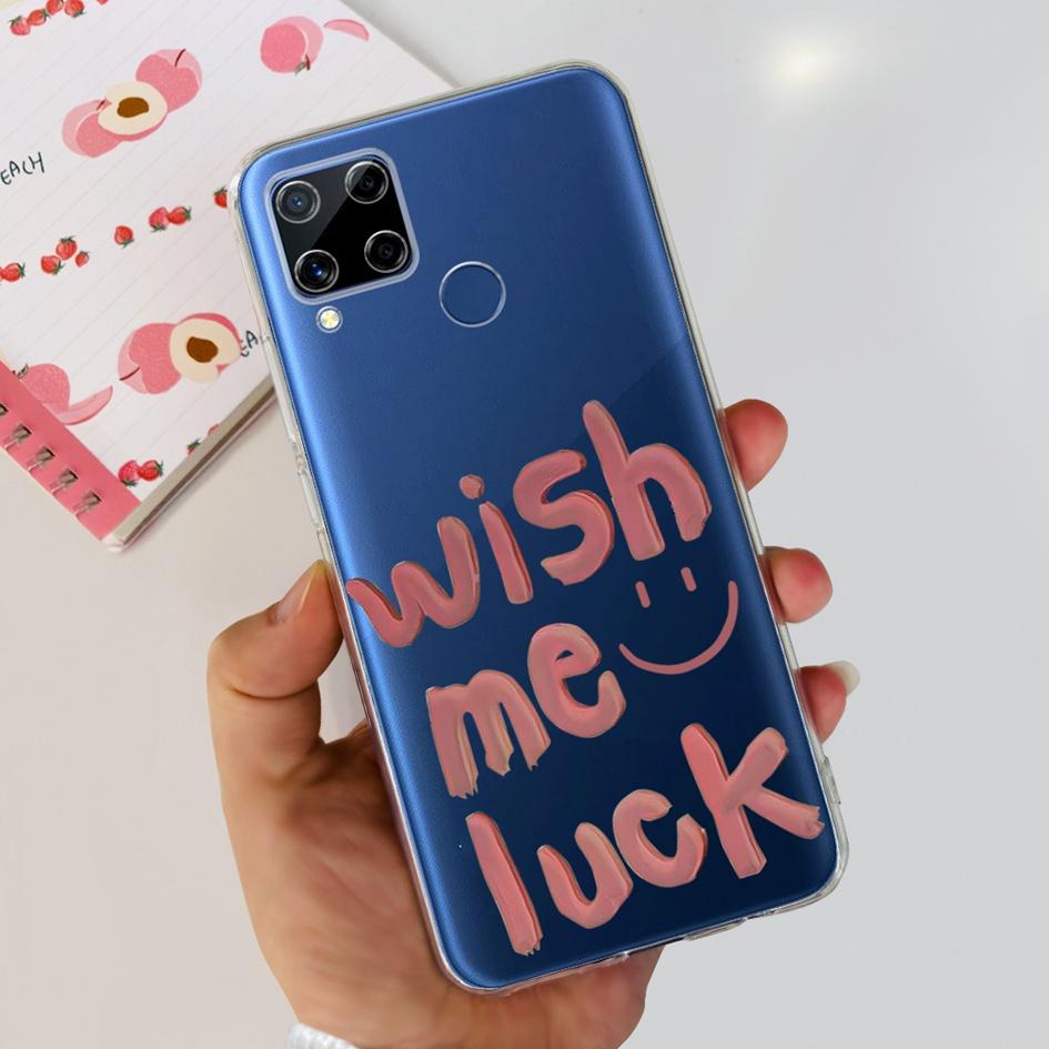 For Realme C15 Case Fashion Marble Butterfly Flower Soft TPU Phone Case For Realme C15 RMX2180 RMX2195 Coque C 15 Silicone Cover
