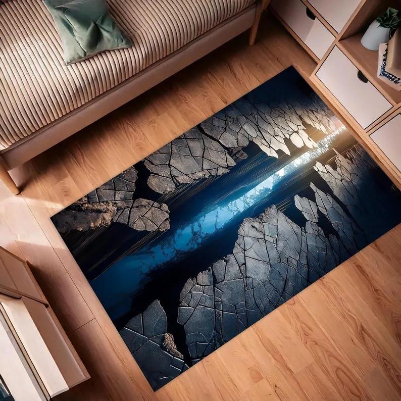 2D Плоский Оптическая Иллюзия Нескользящий Ковер Легко Чистить Идеально для Прихожей Передней Двери Спальни Прачечной Зоны Дверной Коврик Дом