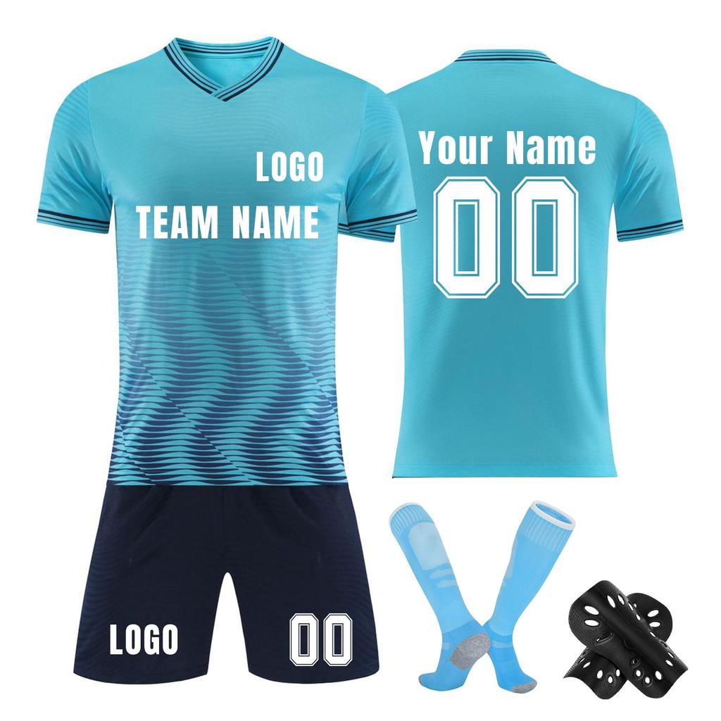 Personalised Shirts Kit Mens Girls With Name Number Custom Football Jerseys For Boys Training Suit