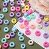 50 шт./пакет 5,5 мм x 8,5 мм Разноцветные бусины-пони Большое отверстие Мода Детские Девочки Волосы Акриловые Свободные Бусины для Рукоделия Изготовления DIY Браслет Ожерелье