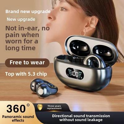 Наушники с заушными дужками Беспроводные Bluetooth-наушники с костной проводимостью Жизнь Интеллектуальный цифровой дисплей
