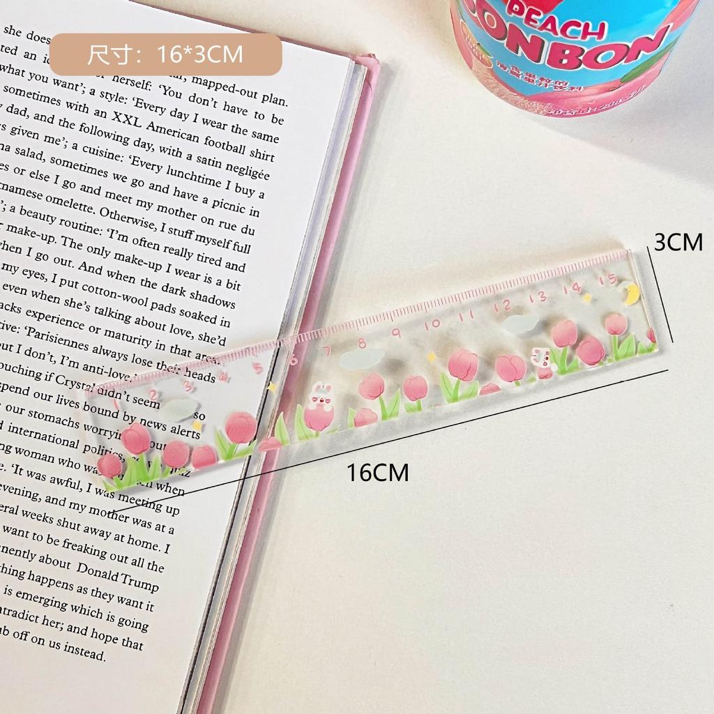 Cute Ruler School Supplies Kawaii Accessories 15cm Drawing Tool Korean Stationery Fournitures Scolaires Student Regla Ruler