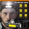 New 2pcs USB Fast Rechargeable Headlamp Dual Light Source Multifunctional Headlight 90W XPE M06 Front Light Working Fishing