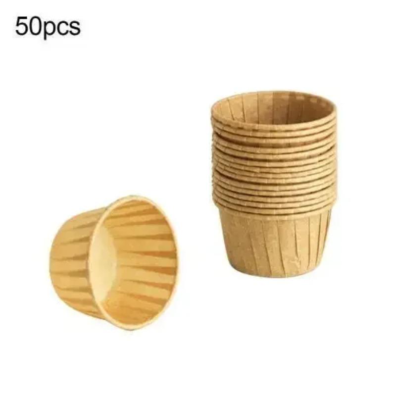 50pcs Large Cupcake Paper Cup Oilproof Cupcake Liner Baking Cup Tray Case Wedding Party Cake Stand Silicone Molds