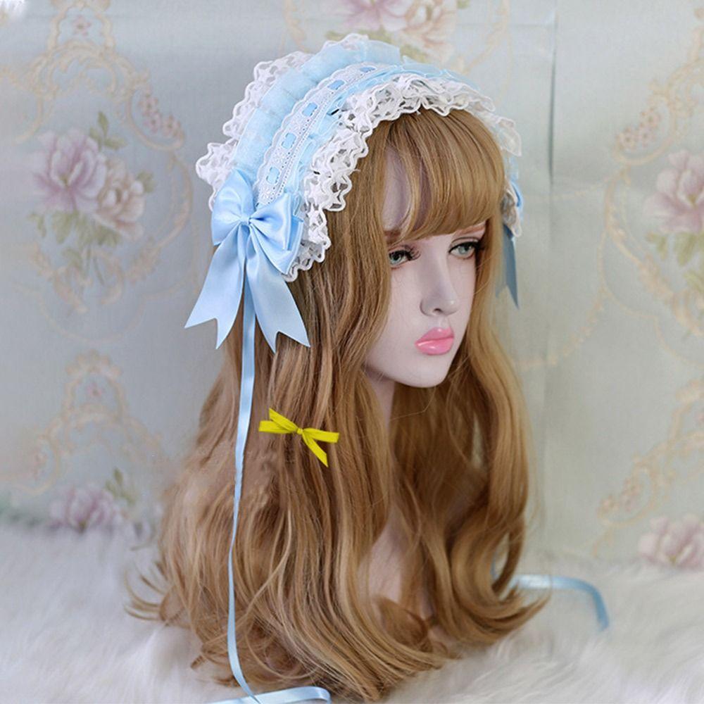 Заколки для волос с вышивкой, кружевные ленты, заколки для волос, повязка на голову с заколками, повязка на голову в стиле Лолиты с рюшами