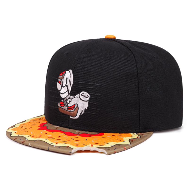 2026 New Fashionable Hip Hop Hat Doughnut Game Controller Embroidered Baseball Hat Outdoor Sunshade Skateboard Hat Flat Edge Hat