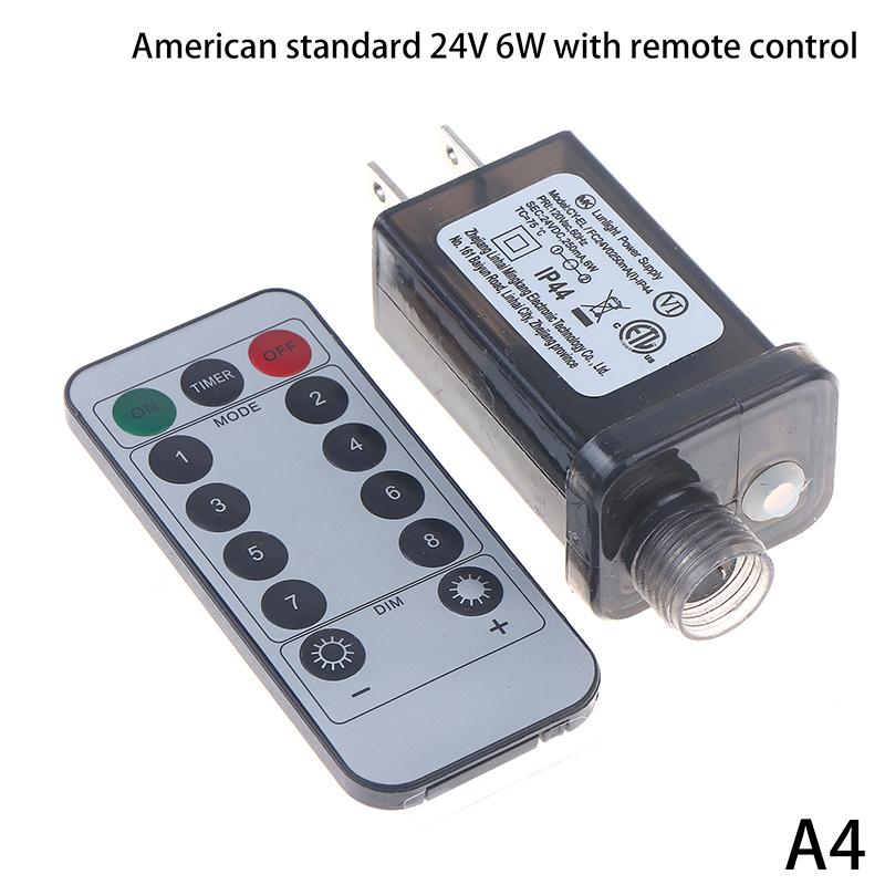 EU US UK Штекер AC 220V 110V на 31Vdc 6W 24V 5V Преобразователь Штекер Блок Питания IP44 8 Режимов Светодиодная Лампа Драйвер Переключатель Адаптер