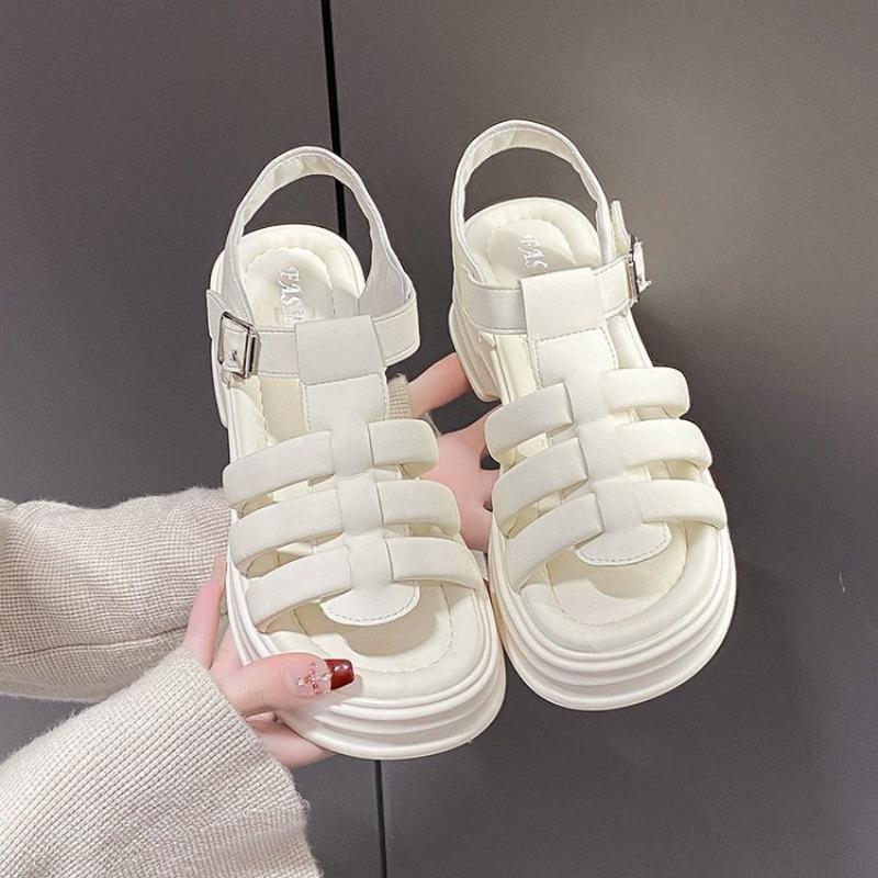 Сандалии на толстой подошве, женские летние новые удобные модные туфли