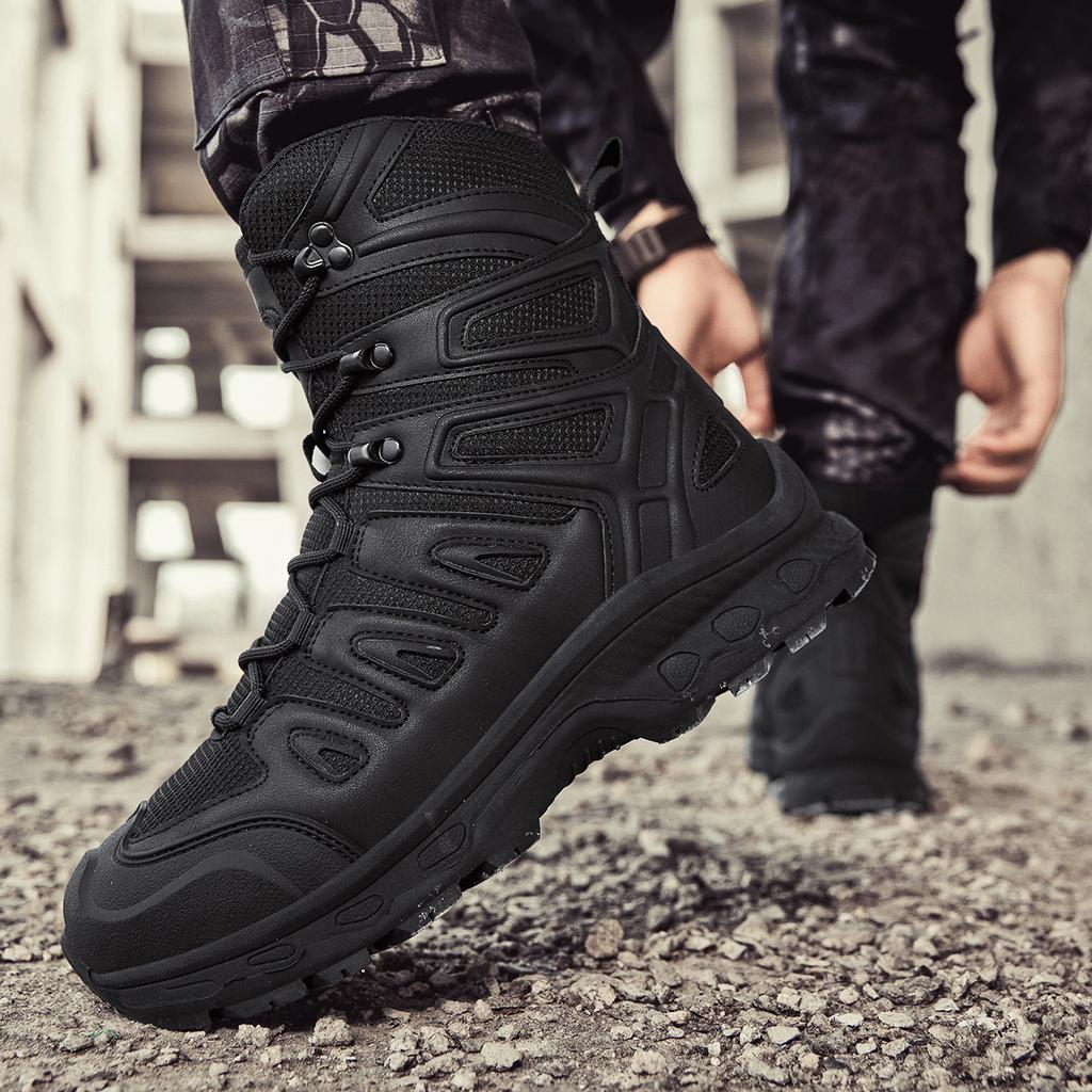 TUINANLE Мужская защитная обувь, рабочие армейские ботинки, дышащая нескользящая походная обувь для скалолазания в пустыне для мужчин
