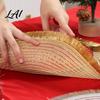 Modern Matte Texture Table Cover Christmas Round Mat with Tassel Heat Resistant PP Placemat Decorative Vase Waterproof for Holiday And New