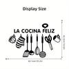 Cartoon Black Spoon Scissors Silhouette Kitchen Tool Wall Stickers for Bedroom Living Room Kitchen Decoration Wall Decals