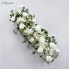 UFlower 50/100 см Искусственный шелковый цветочный дорожка Универсальный декор для свадебного фона Вечеринки Центральный элемент стола Сцены Домашний декор