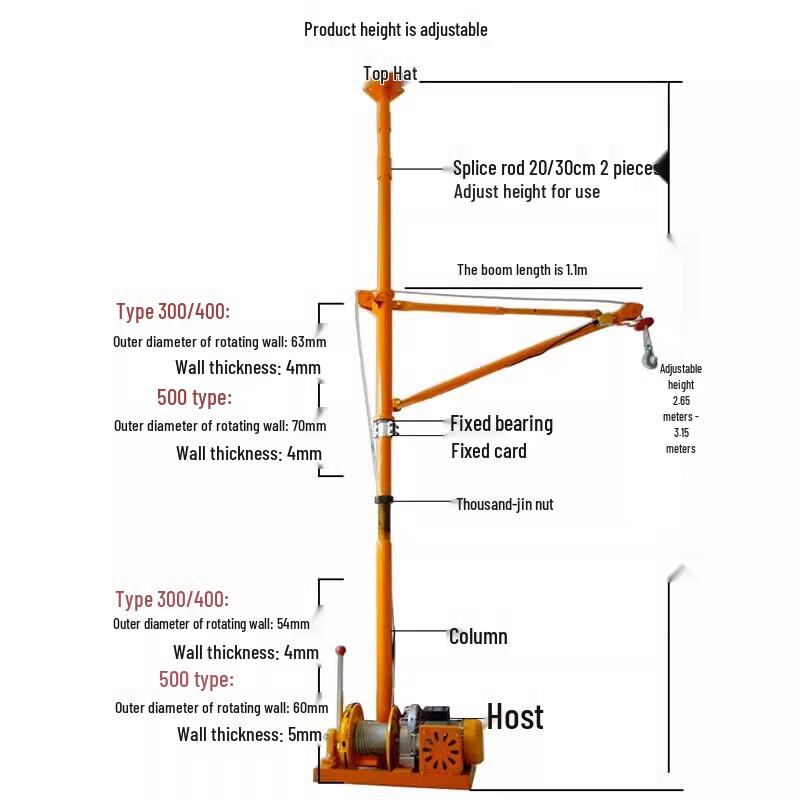 Junlun Dual-Column Indoor Mini Electric Hoist CN plug (adapter included)