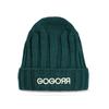 GOGORR Вязаная шапка бини с вышитым логотипом _ Зеленая