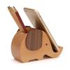 Modern Wooden Elephant Pen Holder With Phone Dock For Workspace And Bedroom