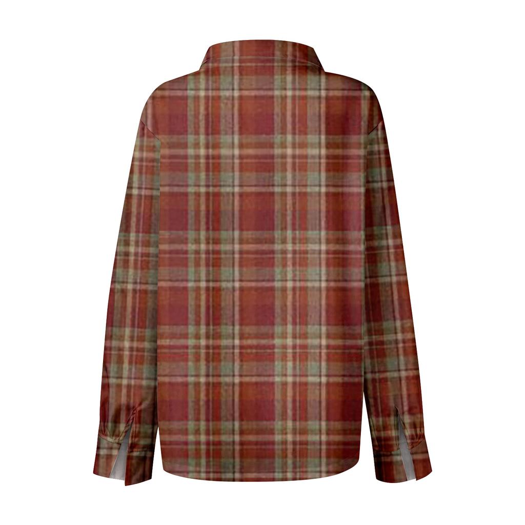 Women's Shirt Blouse Christmas Print Button Long Sleeve Casual Basic Shirt Collar Regular Top