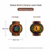 Wood Carving Chinese Fu Character Hui Pattern Loose Beads Bracelet - DIY Wenwan Accessories