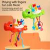 Dinosaur Pull String Toy for Baby Montessori Toy Sensory Toy for Toddlers Food Grade Silicone Baby