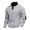 Autumn Winter Men's Hoodies Men Fashion Casual Long Sleeve Half Zippers Stand Collar Patchwork Sweatshirts Male Loose Streetwear