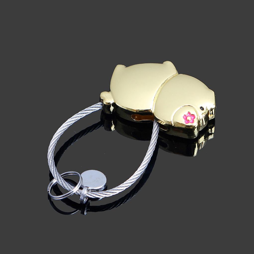 Pig Keychain Keyring Wire Car Key Holder